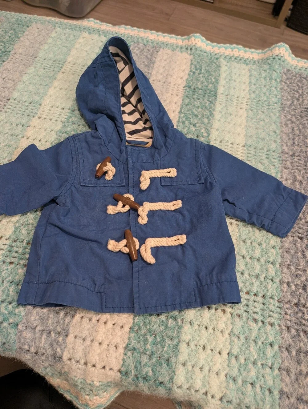 Bany Gap Paddington Bear Baby Hooded Toggle Jacket - Size 0-6 Months